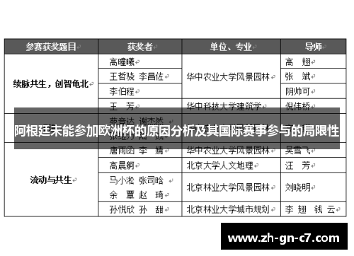 阿根廷未能参加欧洲杯的原因分析及其国际赛事参与的局限性 阿根廷未能参加欧洲杯的原因分析及其国际赛事参与的局限性
