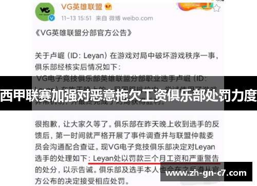 西甲联赛加强对恶意拖欠工资俱乐部处罚力度